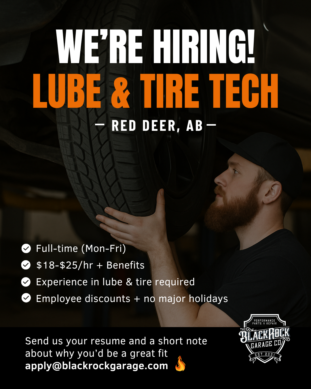 Hiring Lube and Tire Tech
